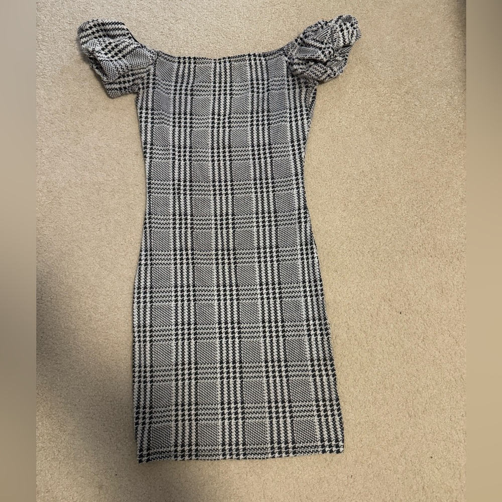 Fashion Nova Plaid Houndstooth Dress
